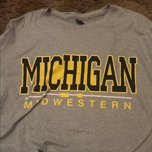 SHEIN Gray and Yellow Long Sleeve Tee